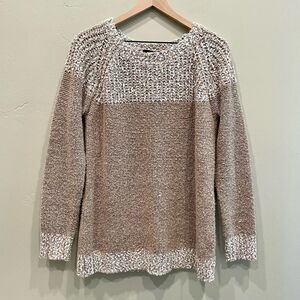 Fate Clairina Textured Pink Blush Pullover Sweater - Size: Large